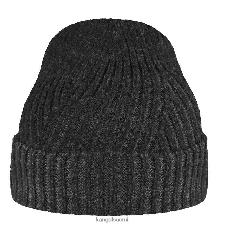 VF8024835 musta/tummanharmaa sukupuolineutraali Kangol 2-sävyinen mansetin vetoketju Lisätarvikkeet