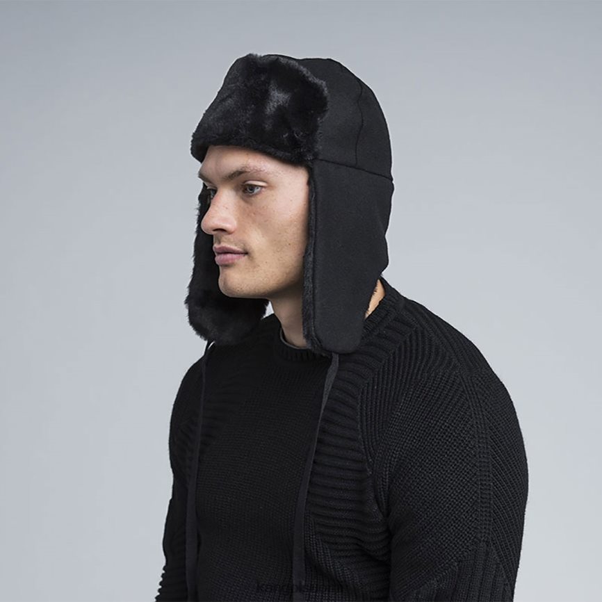 VF8024851 musta sukupuolineutraali Kangol villainen ushanka Lisätarvikkeet