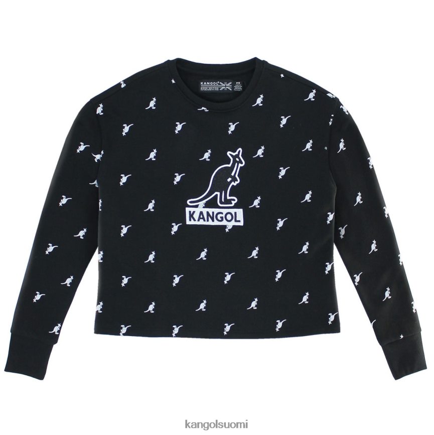 VF80241090 musta sukupuolineutraali Kangol aop crop popover vaatetus
