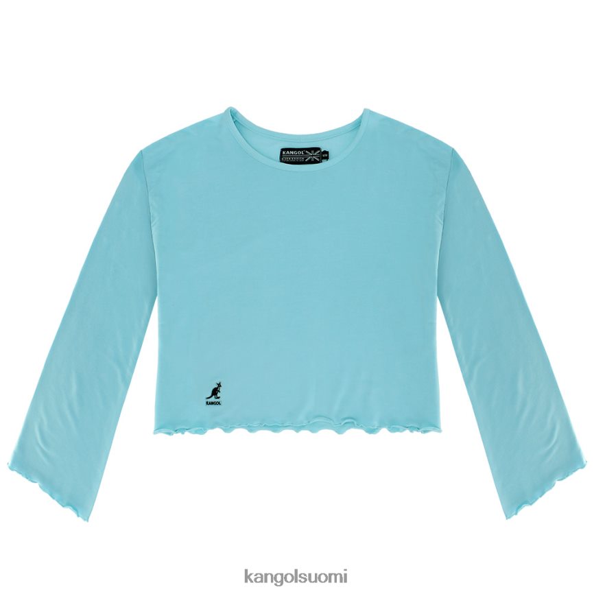 VF80241226 tanager turkoosi naiset Kangol röyhelöinen crop toppi vaatetus