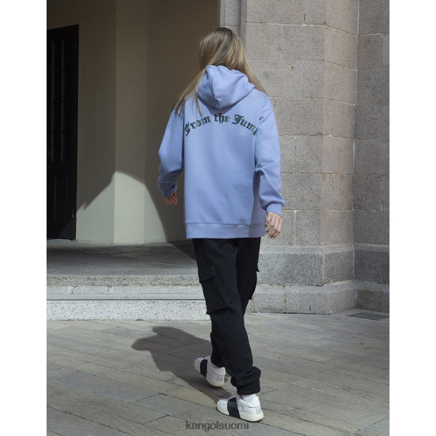 VF80241183 jäinen lila sukupuolineutraali Kangol interlock-huppari vaatetus