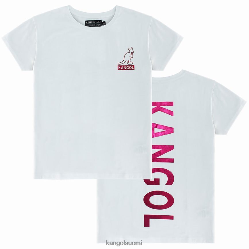 VF80241216 valkoinen/vaaleanpunainen sukupuolineutraali Kangol folio lyhythihainen t-paita vaatetus