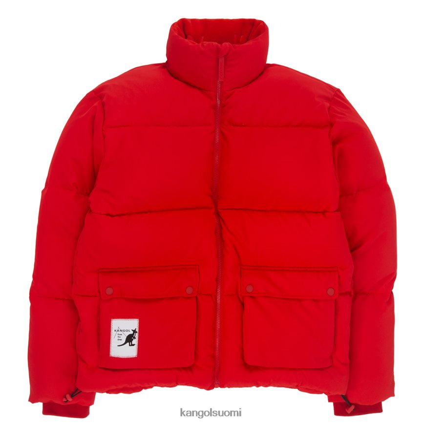 VF80241231 liekki helakanpunainen sukupuolineutraali Kangol patch tasku untuvatakki vaatetus